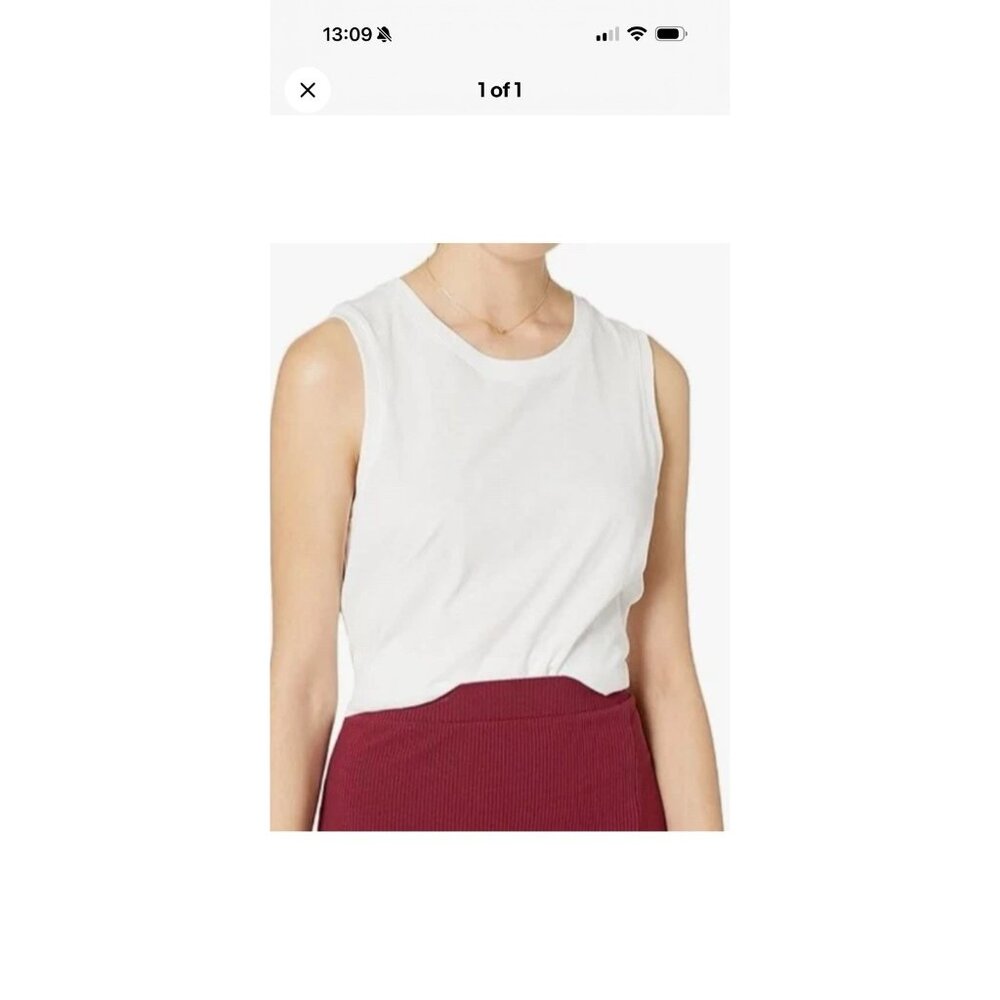 The Drop Women's Nicole Crew-Neck  Tank Top 100% Cotton NEW XXS X1